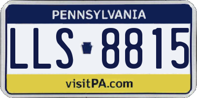 PA license plate LLS8815