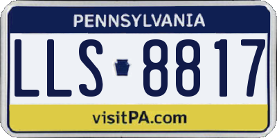 PA license plate LLS8817