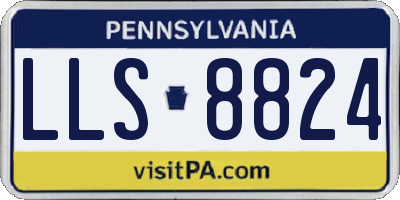 PA license plate LLS8824