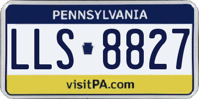 PA license plate LLS8827