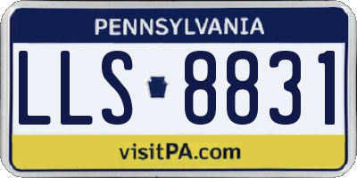 PA license plate LLS8831