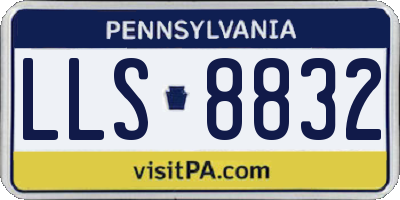 PA license plate LLS8832