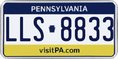 PA license plate LLS8833