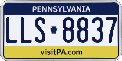 PA license plate LLS8837