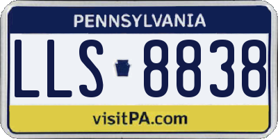 PA license plate LLS8838