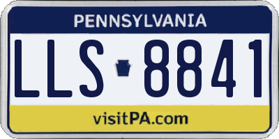 PA license plate LLS8841