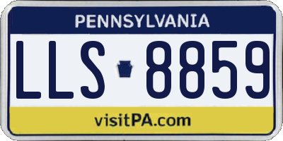 PA license plate LLS8859