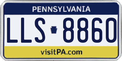 PA license plate LLS8860