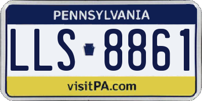 PA license plate LLS8861