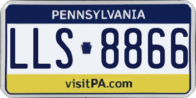 PA license plate LLS8866