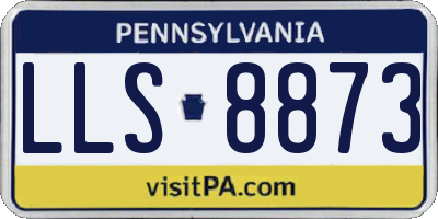 PA license plate LLS8873