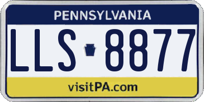 PA license plate LLS8877