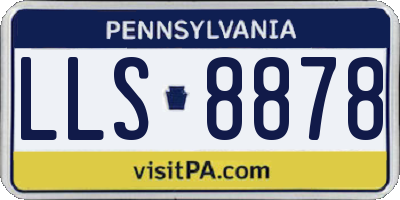 PA license plate LLS8878