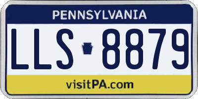 PA license plate LLS8879