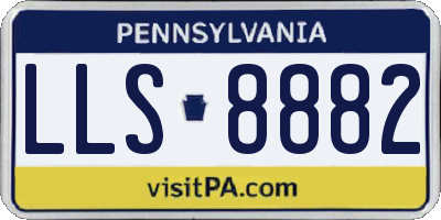 PA license plate LLS8882