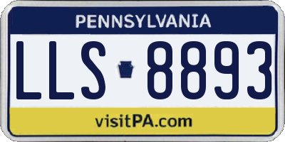 PA license plate LLS8893