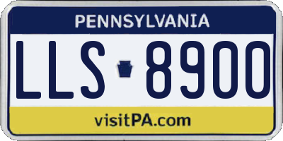 PA license plate LLS8900