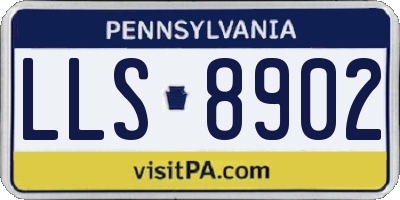 PA license plate LLS8902