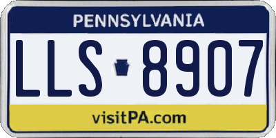 PA license plate LLS8907