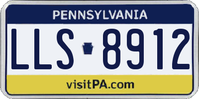 PA license plate LLS8912