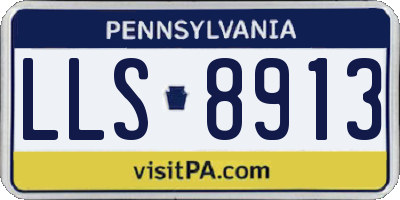 PA license plate LLS8913