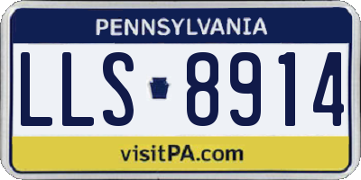 PA license plate LLS8914