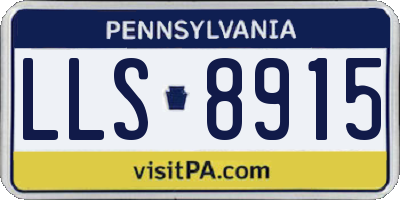 PA license plate LLS8915