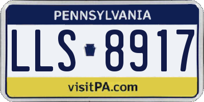 PA license plate LLS8917