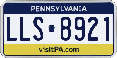 PA license plate LLS8921