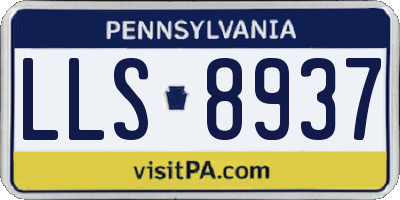 PA license plate LLS8937