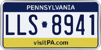 PA license plate LLS8941