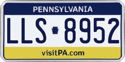 PA license plate LLS8952