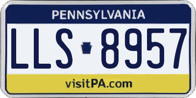 PA license plate LLS8957