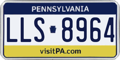 PA license plate LLS8964