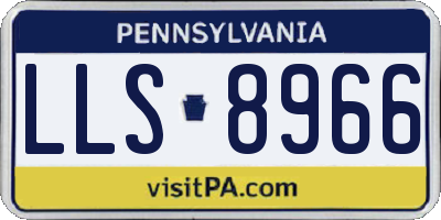 PA license plate LLS8966