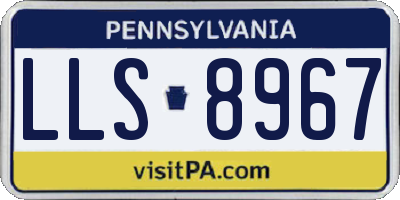 PA license plate LLS8967