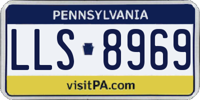 PA license plate LLS8969