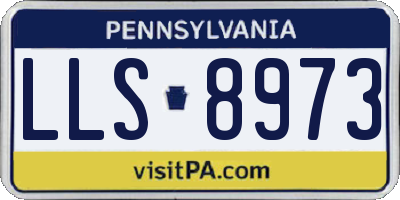 PA license plate LLS8973