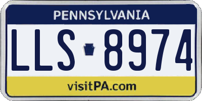 PA license plate LLS8974