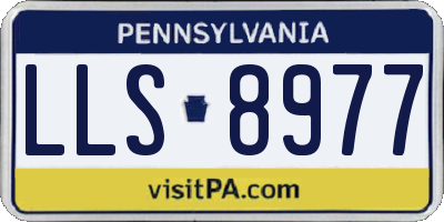 PA license plate LLS8977