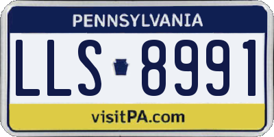 PA license plate LLS8991