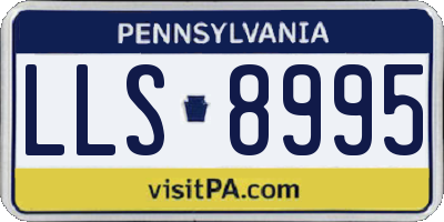 PA license plate LLS8995