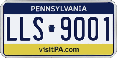 PA license plate LLS9001