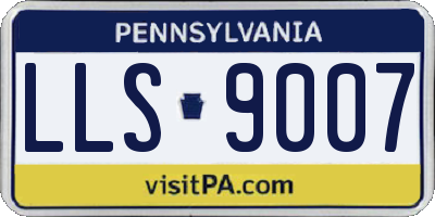 PA license plate LLS9007