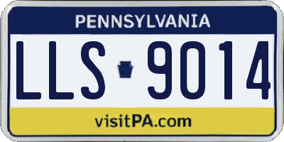 PA license plate LLS9014