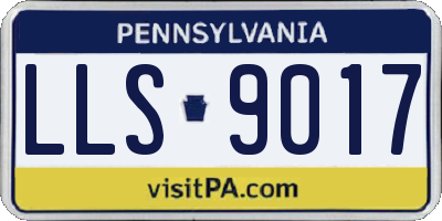 PA license plate LLS9017