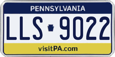 PA license plate LLS9022