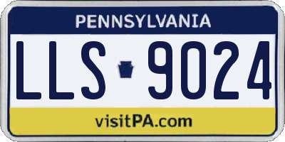 PA license plate LLS9024