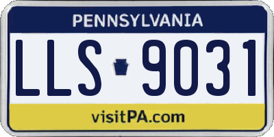 PA license plate LLS9031