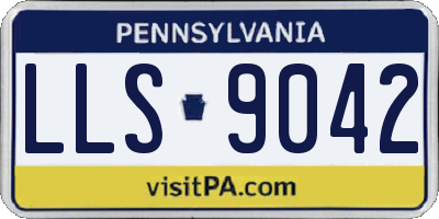PA license plate LLS9042